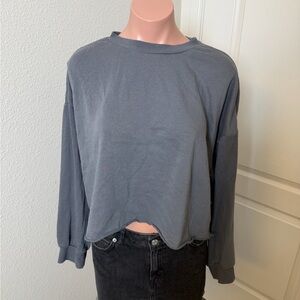 H&M Gray Crew Loose Sweatshirt Sz S